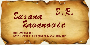 Dušana Ravanović vizit kartica